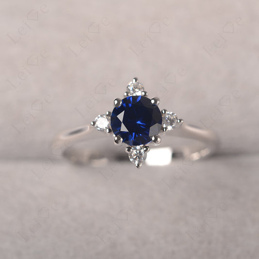 Sapphire Ring North Star Ring Yellow Gold
