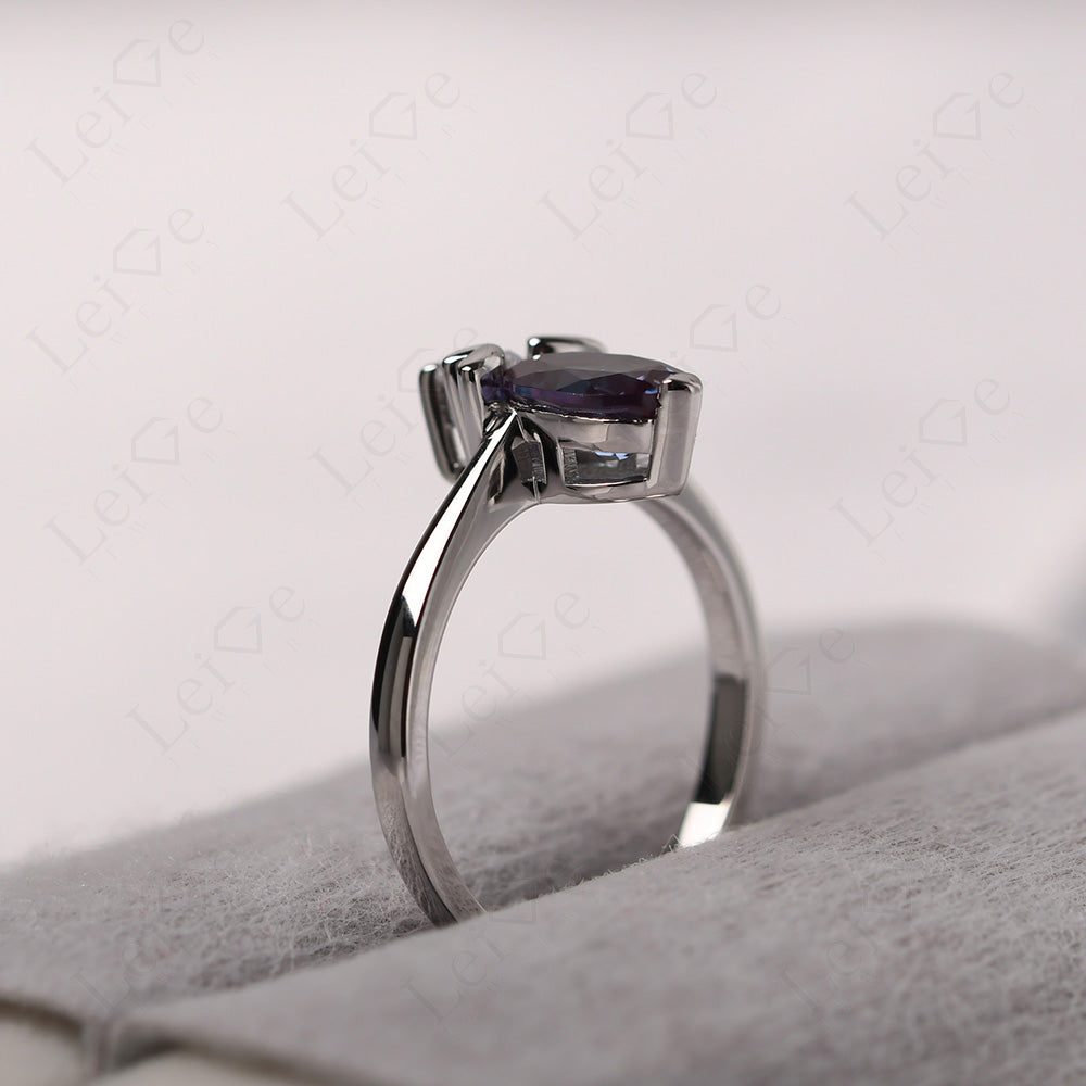 Alexandrite Wedding Ring Bee Ring Sterling Silver
