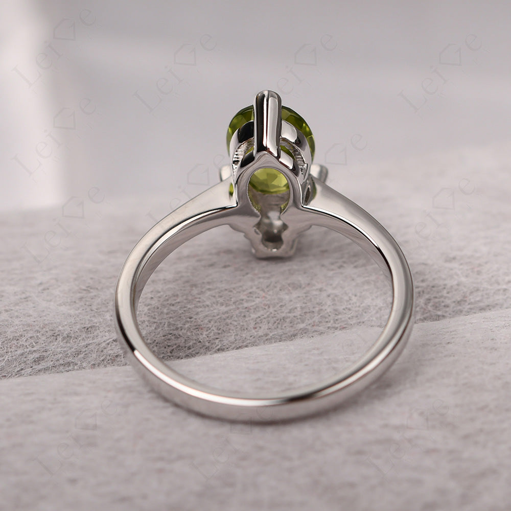 Peridot Wedding Ring Bee Ring Sterling Silver