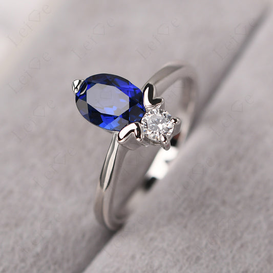 Sapphire Wedding Ring Bee Ring Sterling Silver