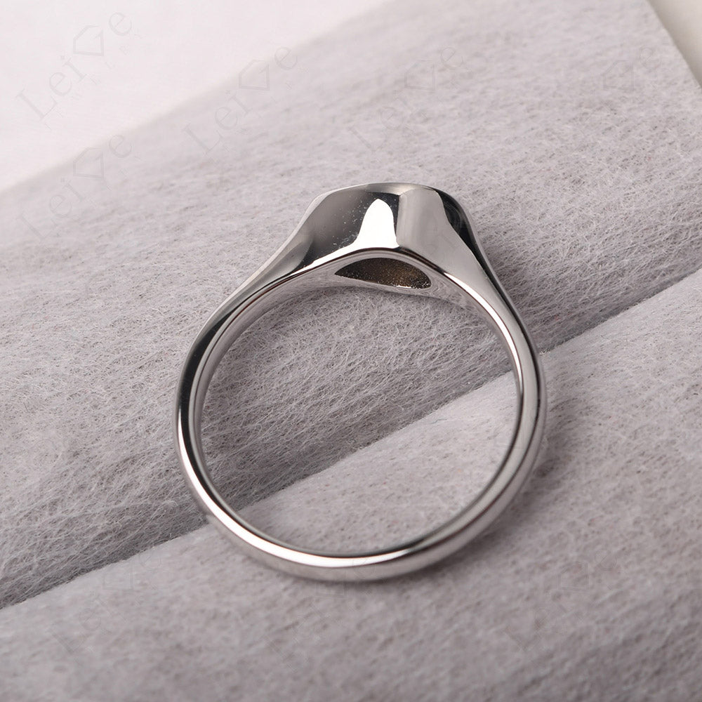 Horizontal Pear Smoky Quartz Engagement Ring