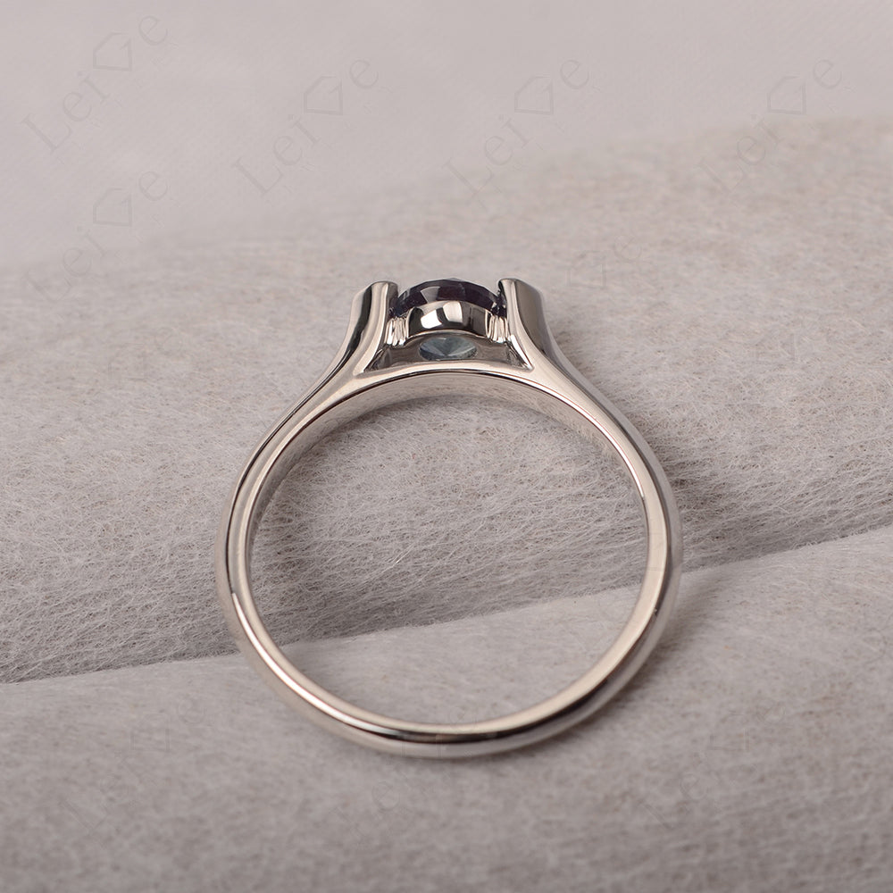 Dainty Alexandrite Ring Solitaire Engagement Ring
