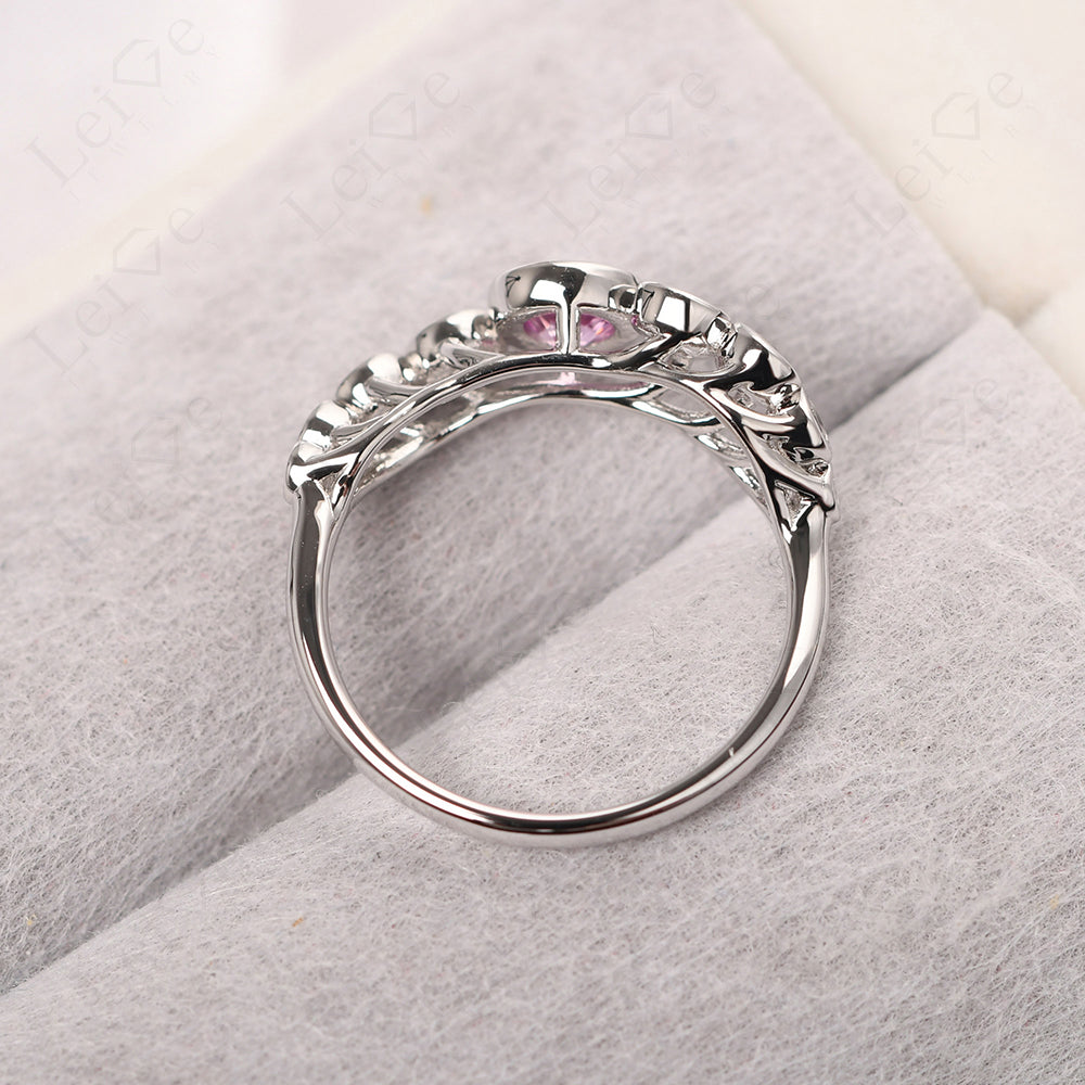 Twisted Multi Stone Pink Sapphire Ring