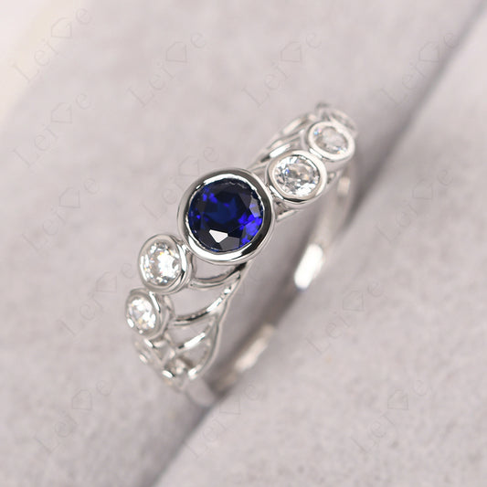 Twisted Multi Stone Sapphire Ring