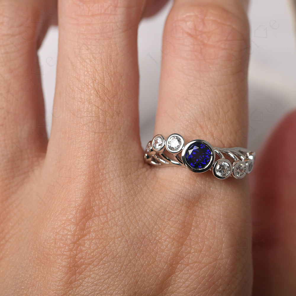 Twisted Multi Stone Sapphire Ring