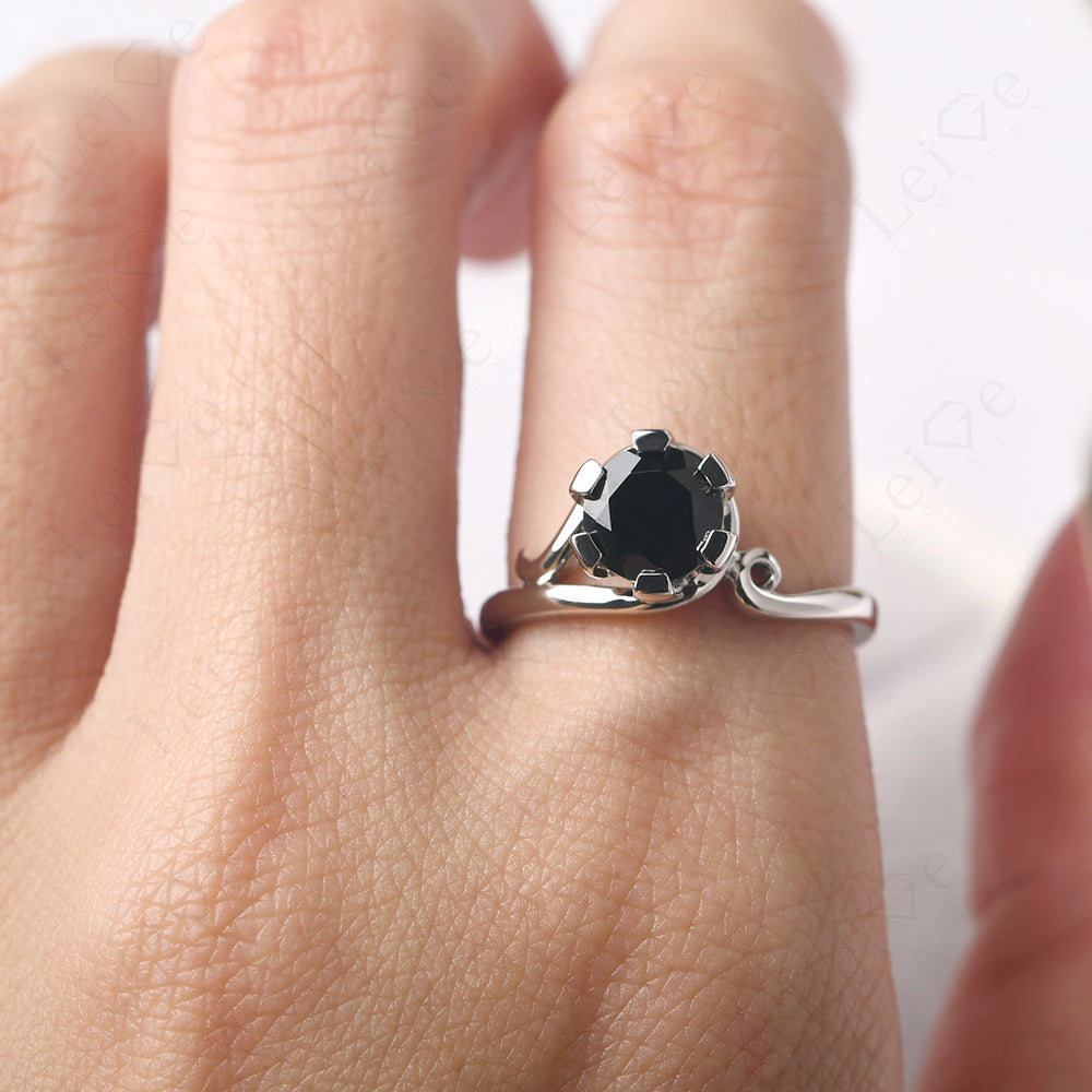 Non-traditional Black Spinel Ring