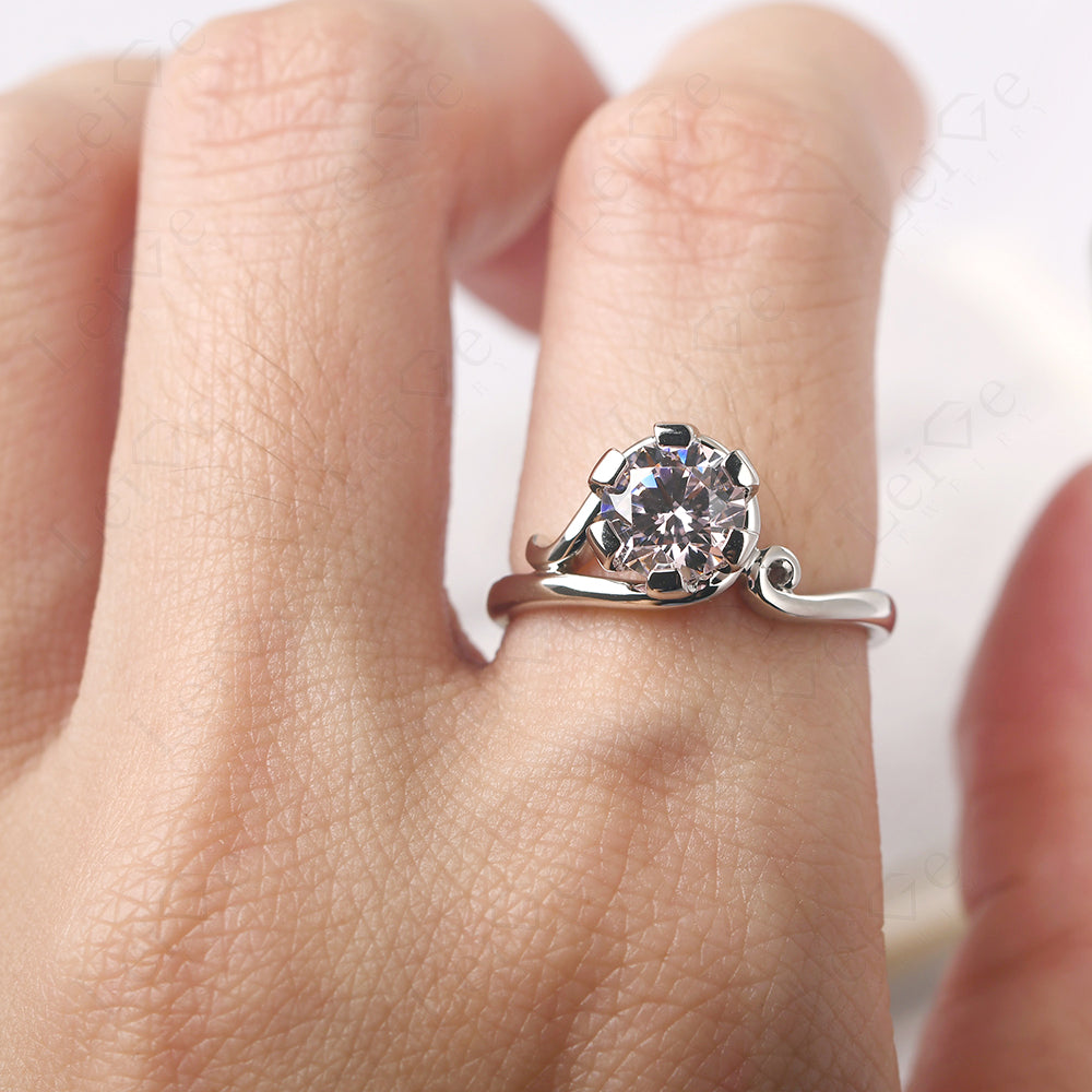 Non-traditional Cubic Zirconia Ring