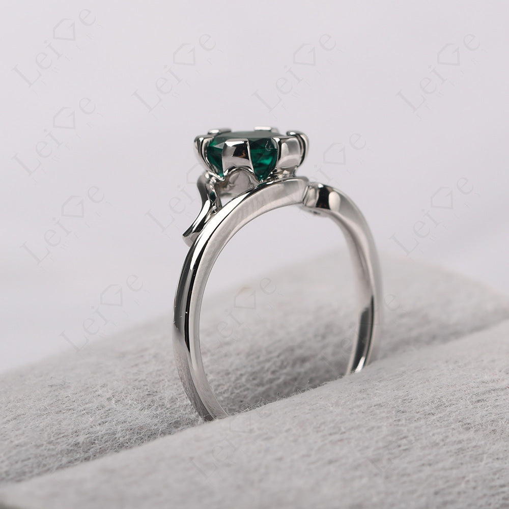 Non-traditional Emerald Ring
