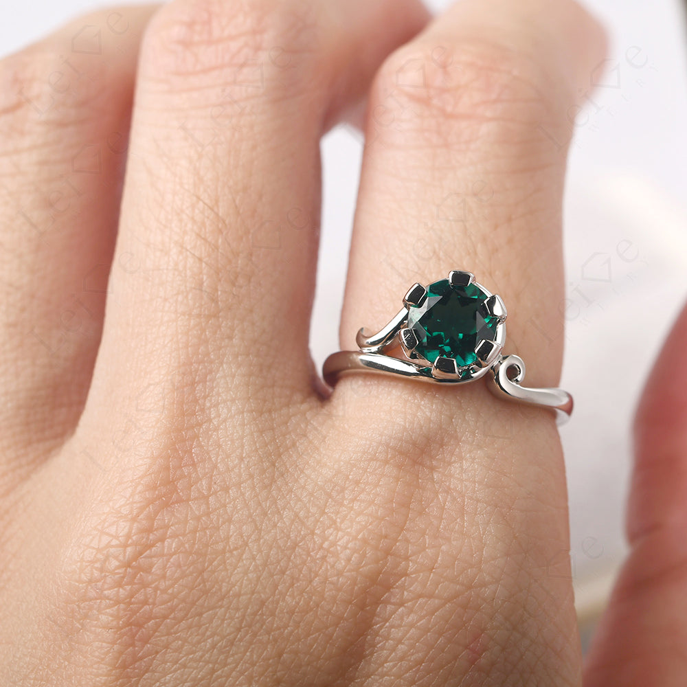 Non-traditional Emerald Ring