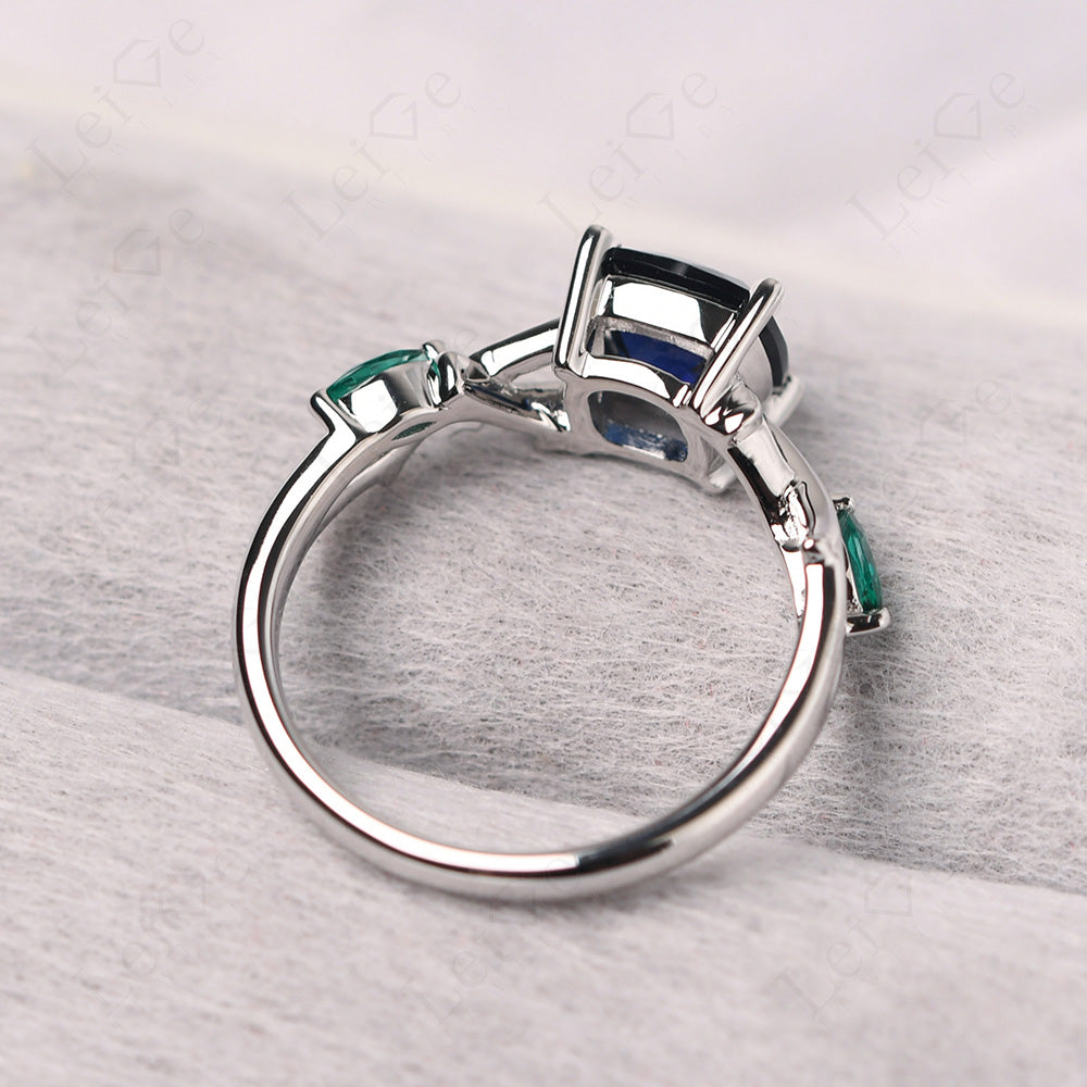 Cushion Cut Sapphire Ring
