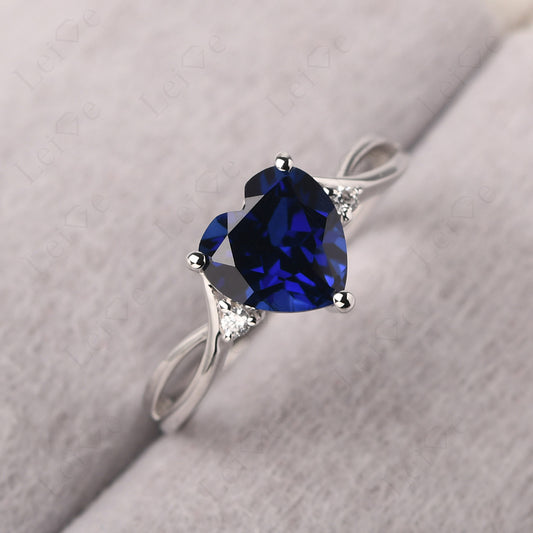 Heart Cut Sapphire Ring
