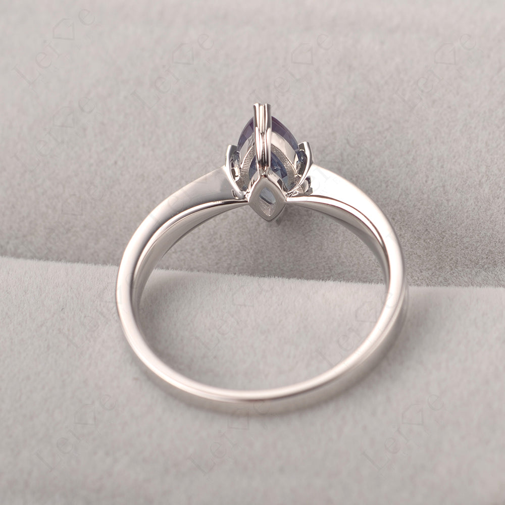 Alexandrite Wedding Ring Marquise Solitaire Ring