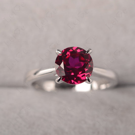 Ruby Cathedral Solitaire Engagement Ring