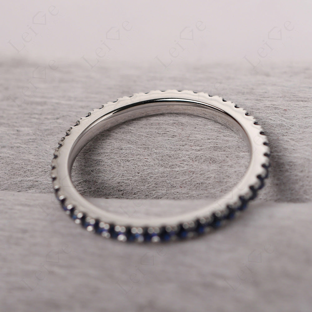 Sapphire Eternity Ring Silver