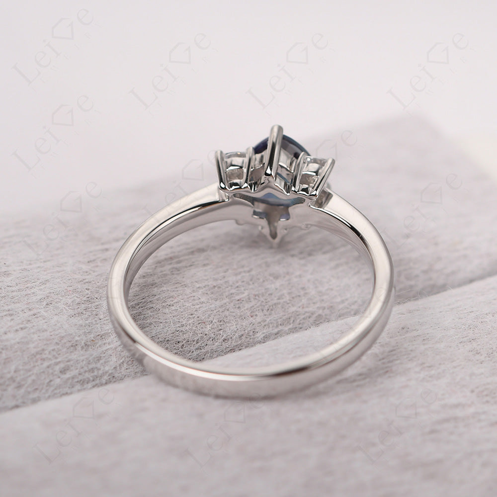 Six Point Star Ring Alexandrite Wedding Ring