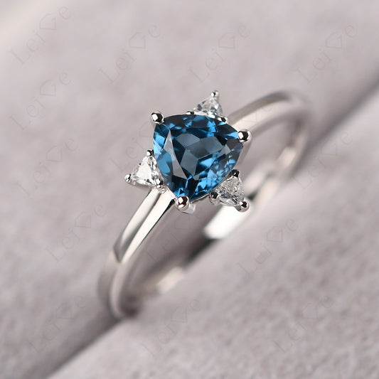 Six Point Star Ring London Blue Topaz Wedding Ring