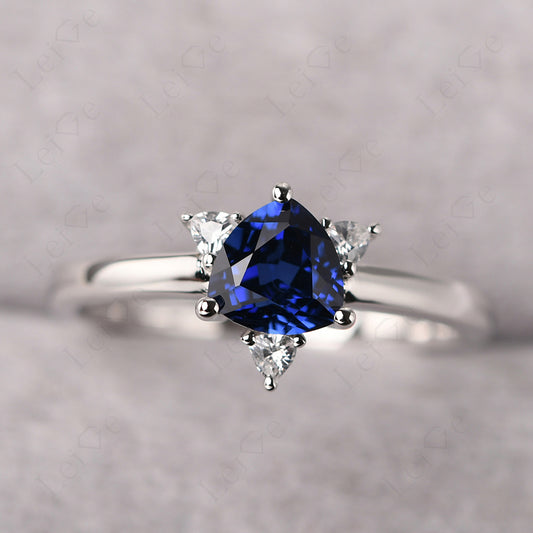 Six Point Star Ring Sapphire Wedding Ring