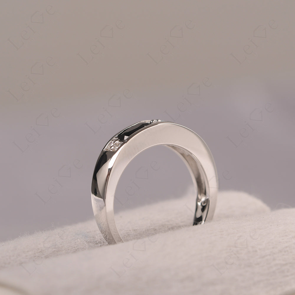 Oval Cut Aquamarine And Black Spinel Toi Et Moi Wide Band Ring