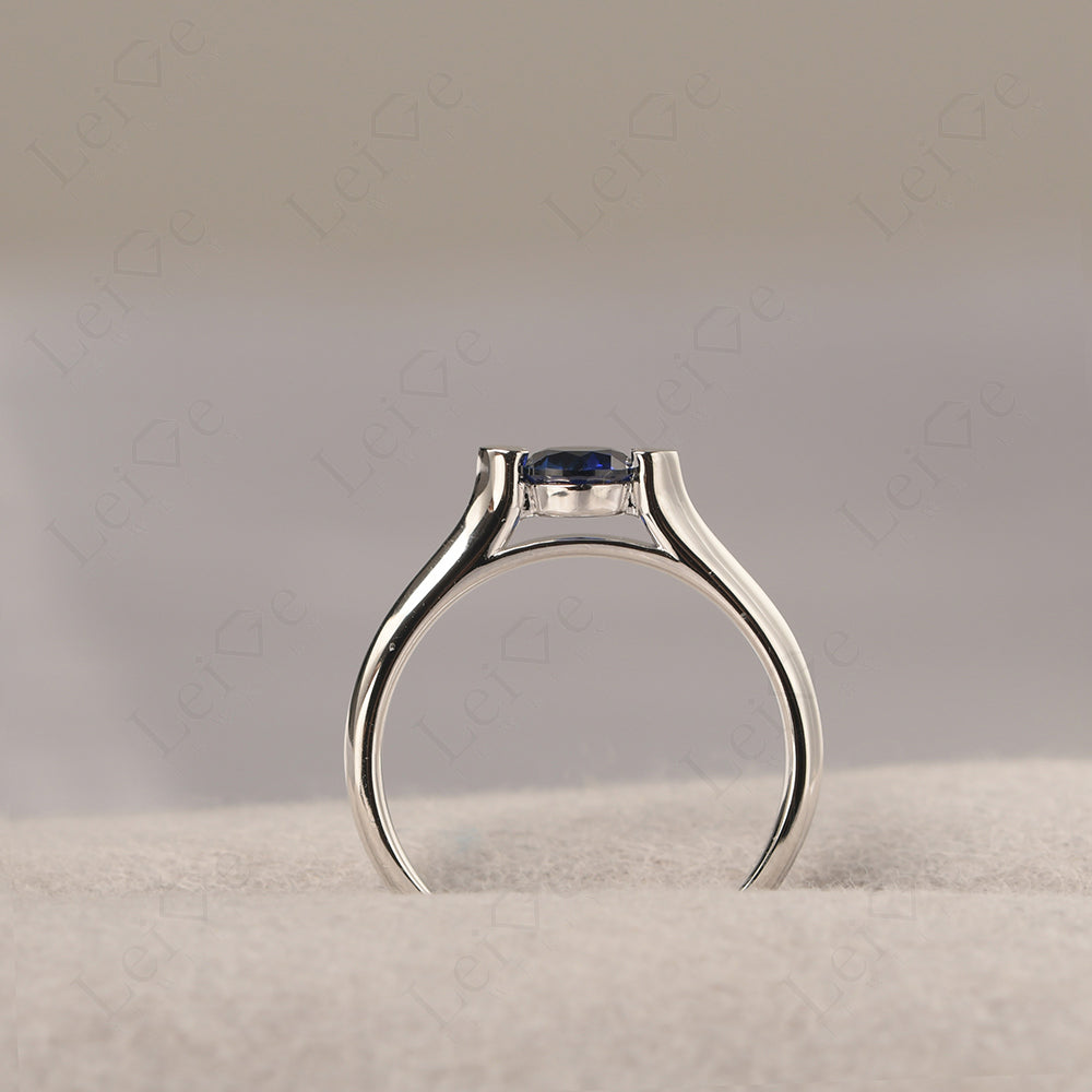 Dainty Sapphire Ring Solitaire Engagement Ring
