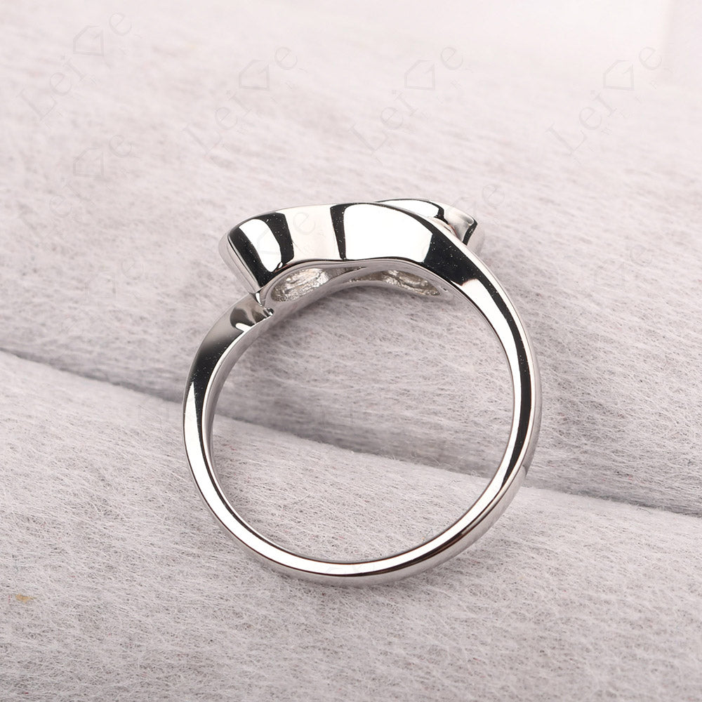 Cubic Zirconia Ring Double Stone Engagement Ring