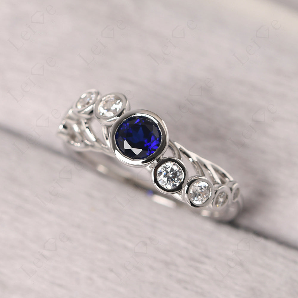 Twisted Multi Stone Sapphire Ring