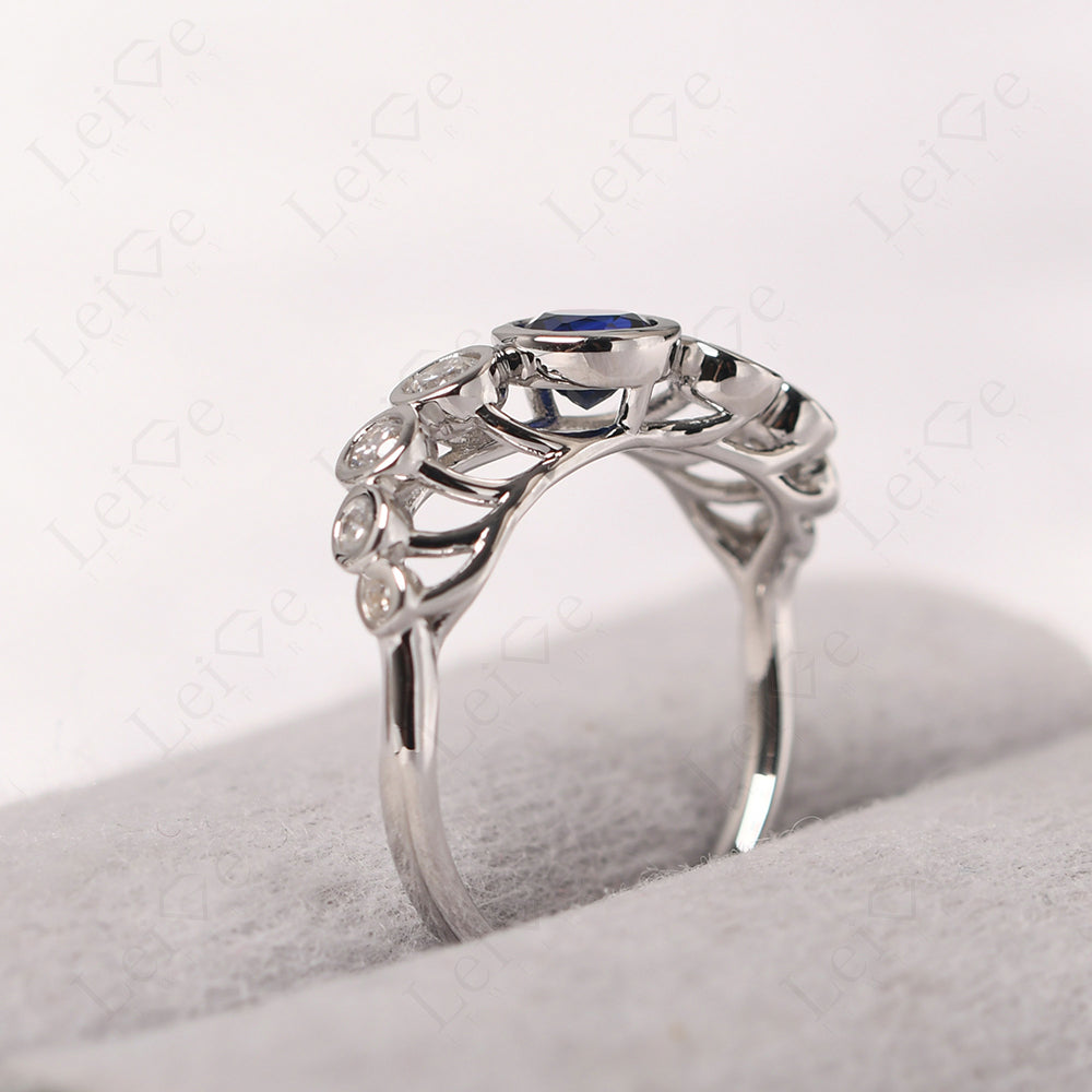 Twisted Multi Stone Sapphire Ring
