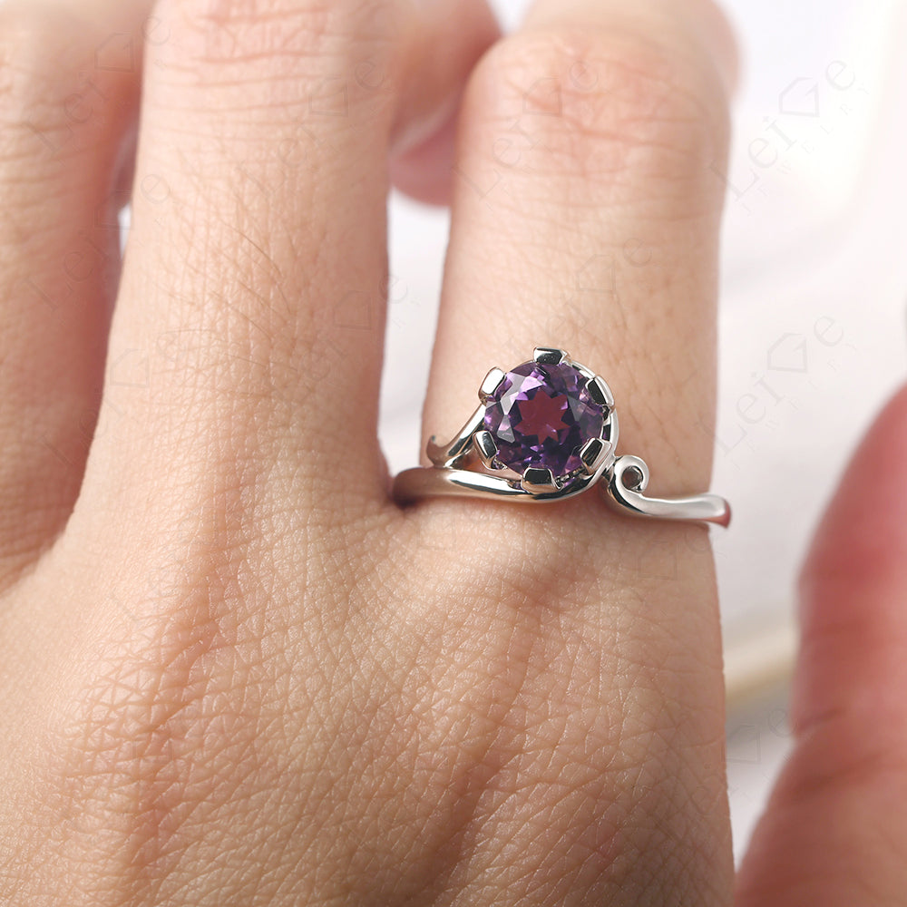 Non-traditional Amethyst Ring