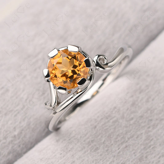 Non-traditional Citrine Ring