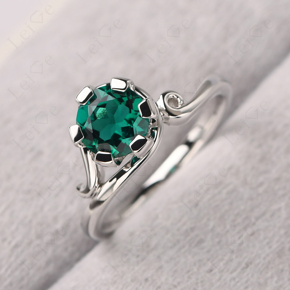 Non-traditional Emerald Ring