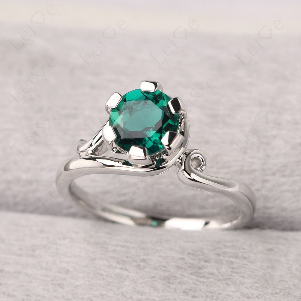 Non-traditional Emerald Ring
