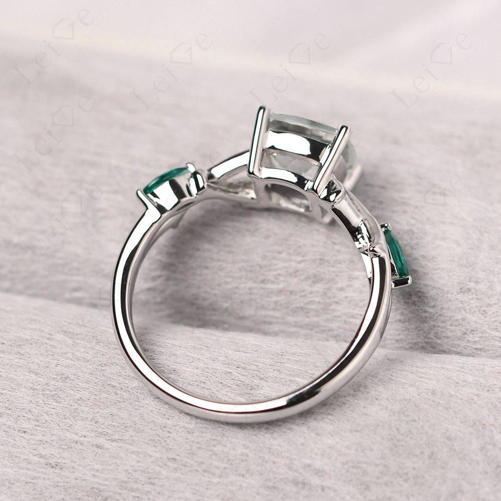 Cushion Cut White Topaz Ring