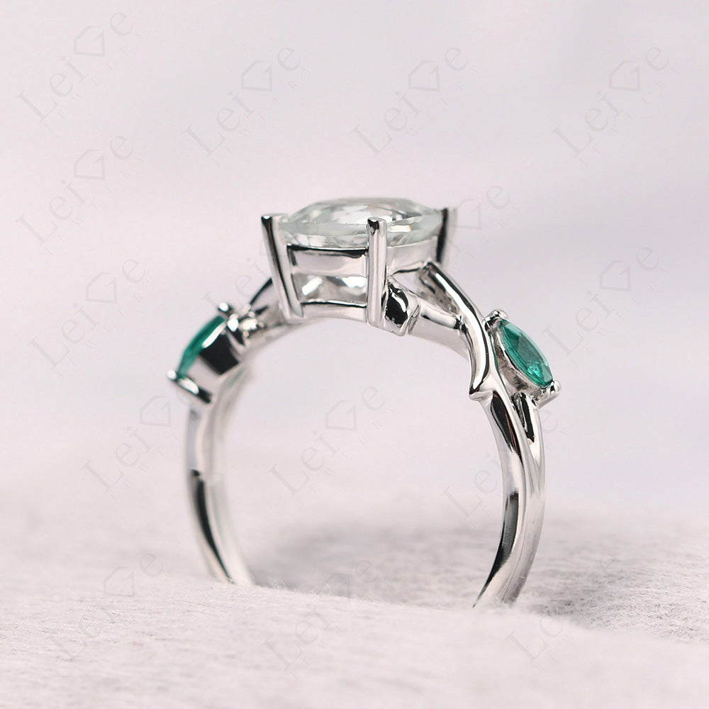 Cushion Cut White Topaz Ring