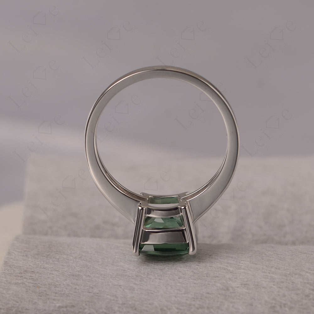 Cushion Cut Green Sapphire Engagement Ring Gold