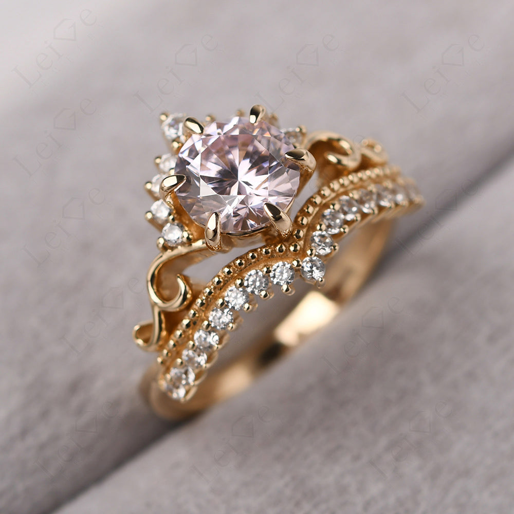 Vintage Cubic Zirconia And Namexx Cocktail Ring Yellow Gold