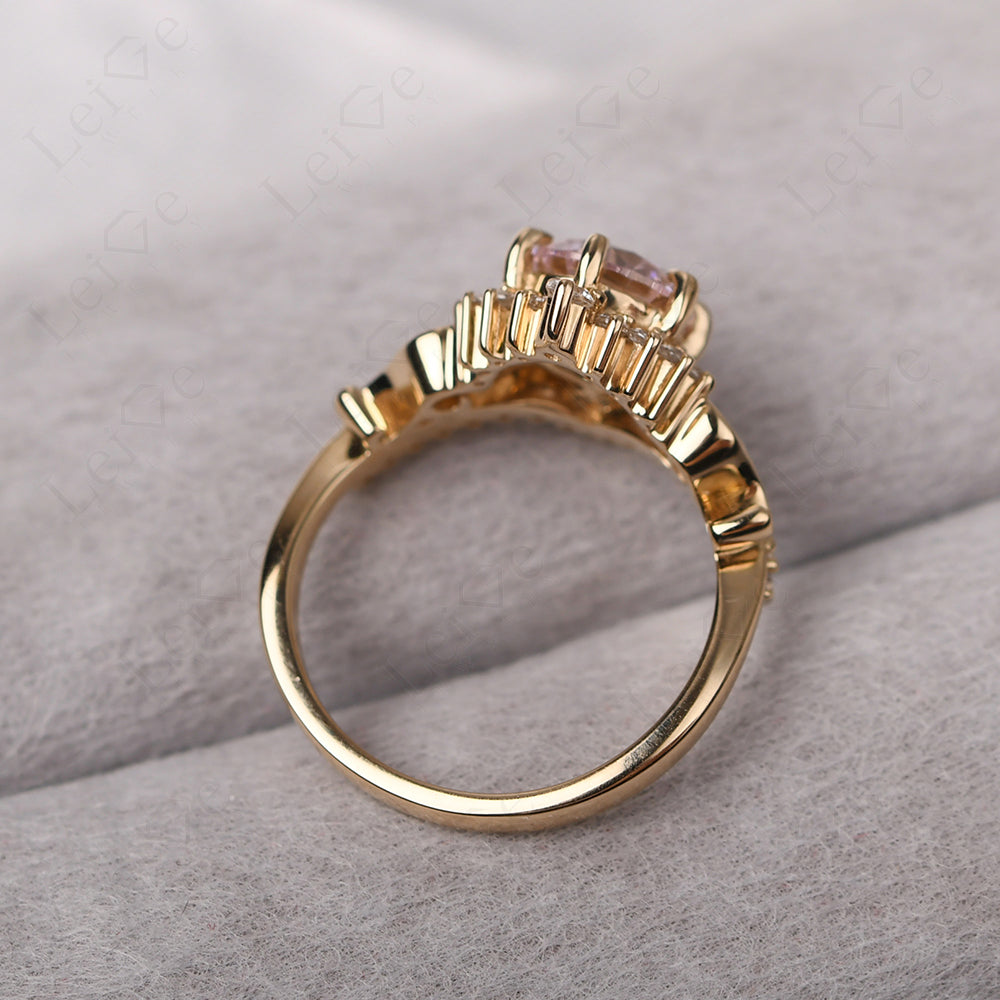 Vintage Cubic Zirconia And Namexx Cocktail Ring Yellow Gold