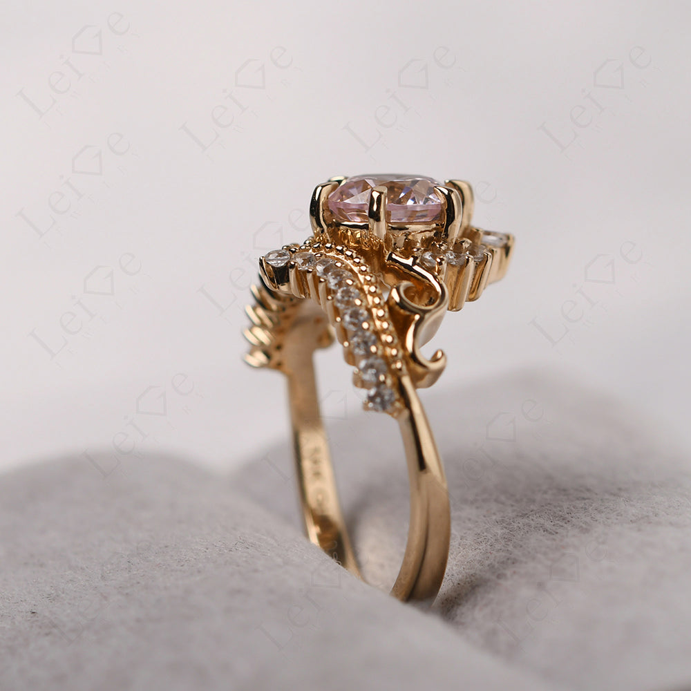 Vintage Cubic Zirconia And Namexx Cocktail Ring Yellow Gold