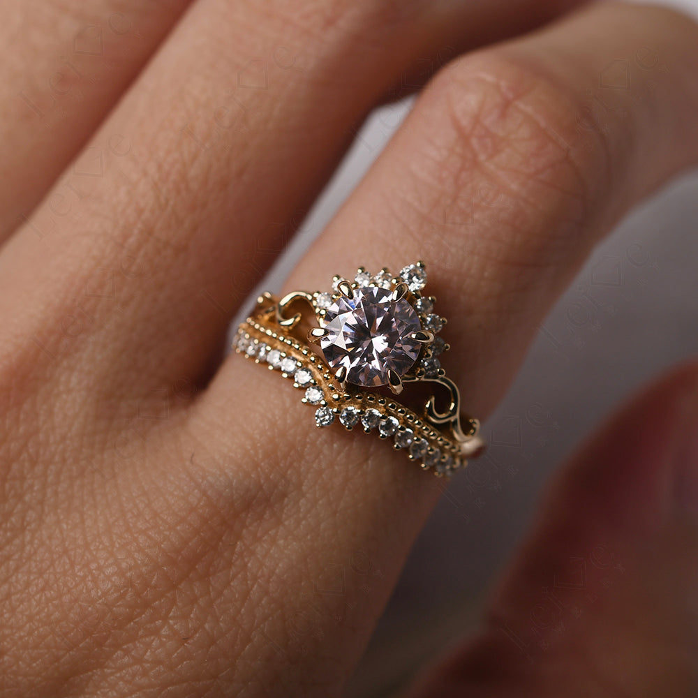 Vintage Cubic Zirconia And Namexx Cocktail Ring Yellow Gold