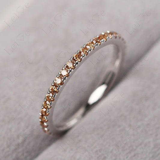 Cubic Zirconia Eternity Ring Silver