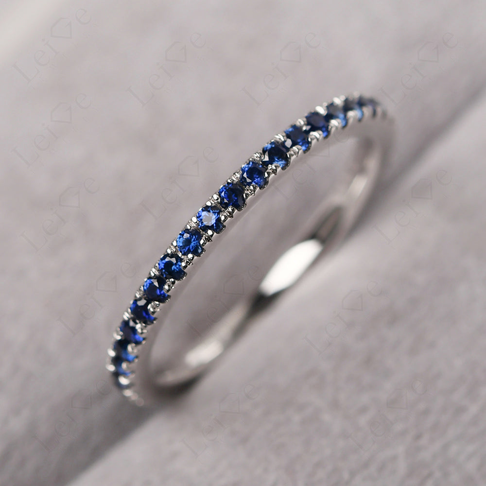 Sapphire Eternity Ring Silver