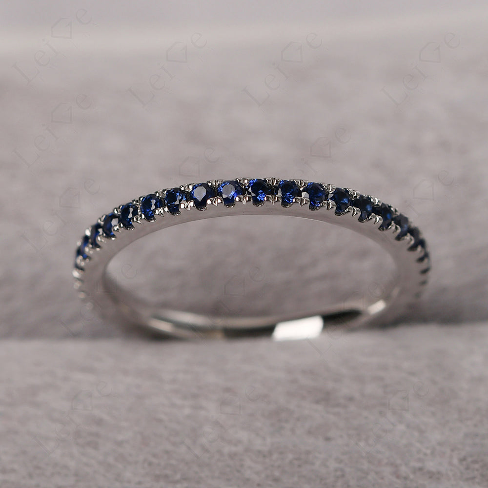 Sapphire Eternity Ring Silver