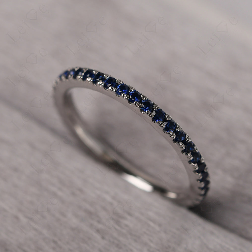 Sapphire Eternity Ring Silver