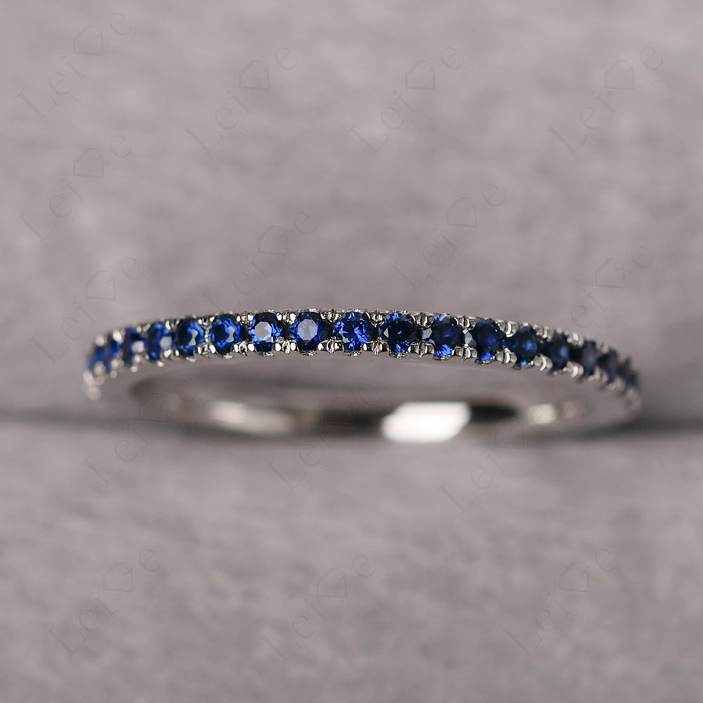 Sapphire Eternity Ring Silver