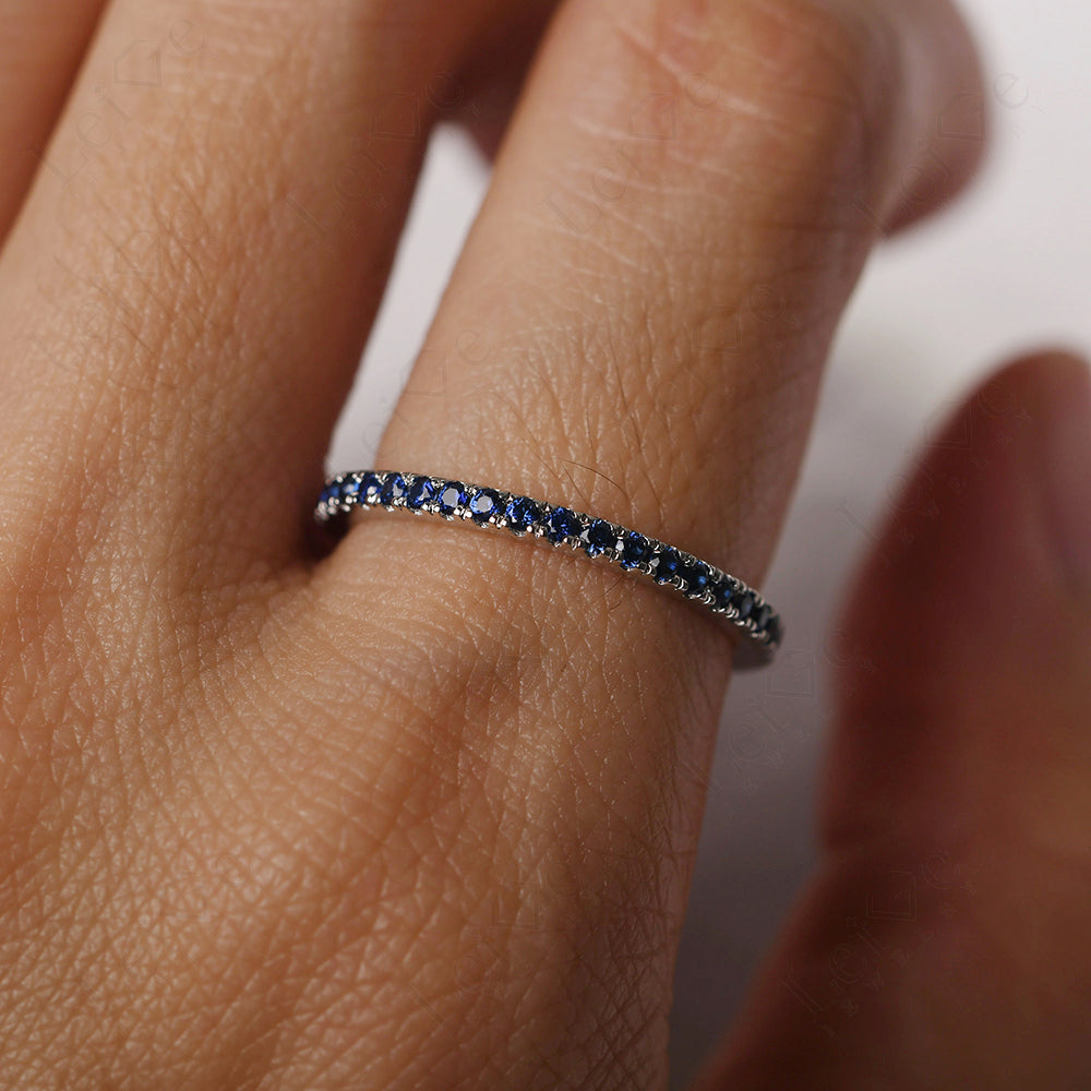 Sapphire Eternity Ring Silver