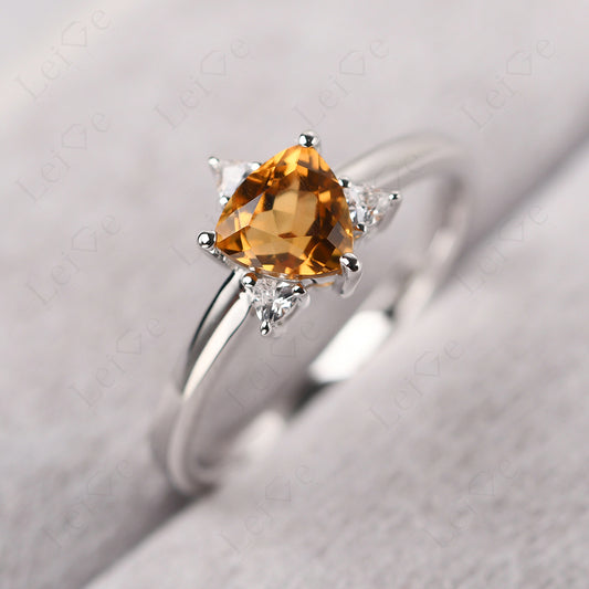 Six Point Star Ring Citrine Wedding Ring