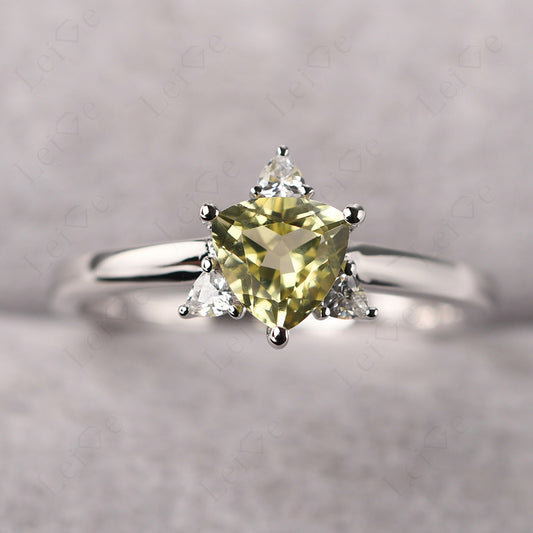 Six Point Star Ring Lemon Quartz Wedding Ring